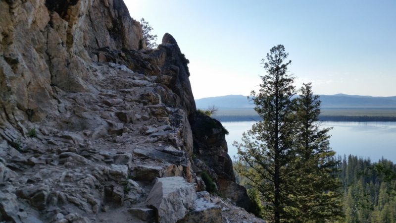 Narrow section of the Inspiration Hike in Grand Teton.