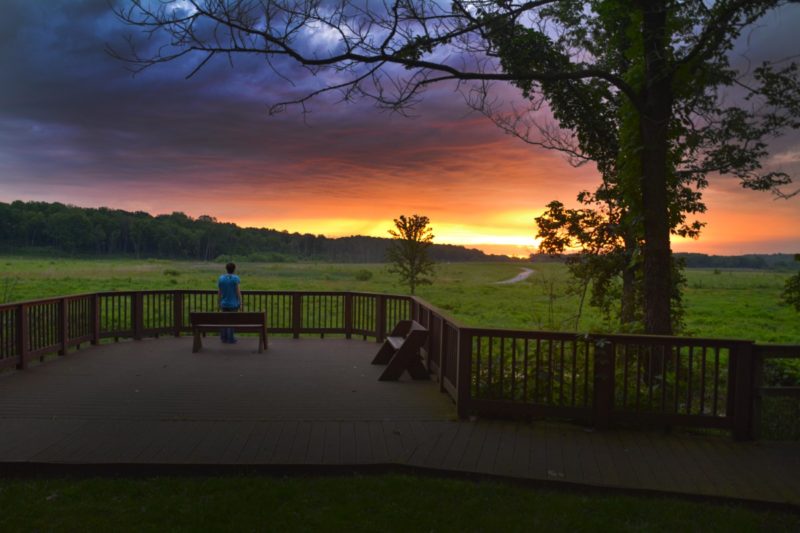 Sunset at Prophetstown State Park in Lafayette, Indiana.