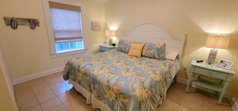 Inside a Guest Suite bedroom at the Bay Town Inn.