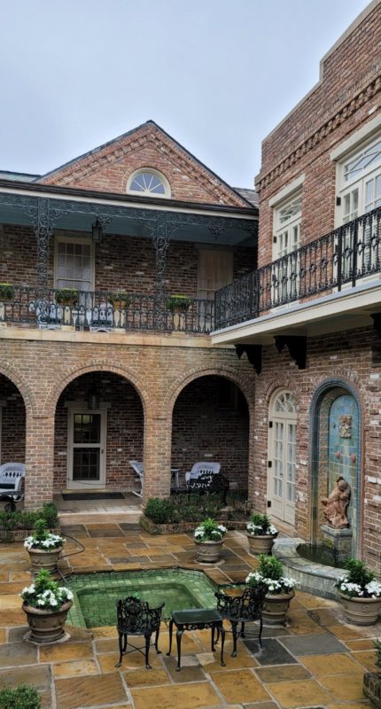 The Mediterranean-style courtyard inside the Bellingrath Mansion in Theodore, Alabama.