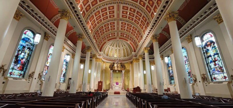 The inside view of the Cathedral-Basilica of the Immaculate Conception in Mobile.