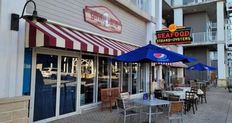 The front of Ginny Lane Bar and Grill at The Wharf in Orange Beach