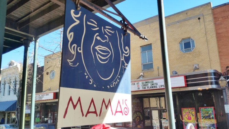 The Mama's on Dauphin Street Sign in Mobile, Alabama.
