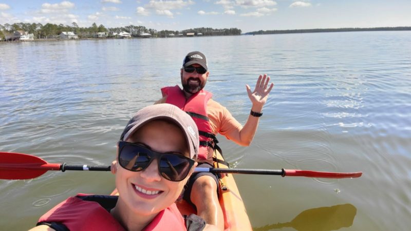 Kayaking in Oyster Bay, Alabama.