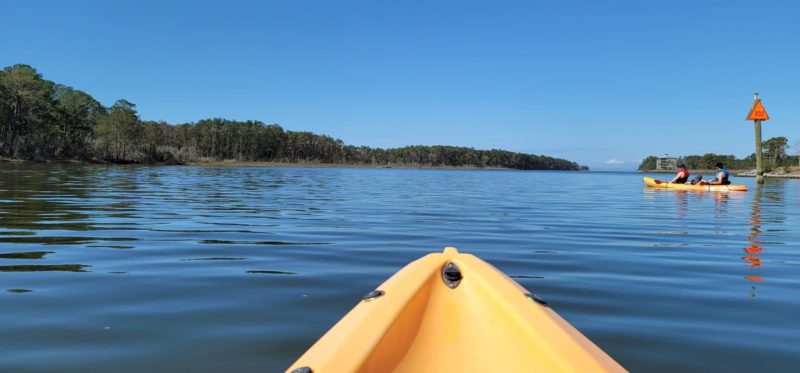 Kayakers in Oyster Bay, Alabama.