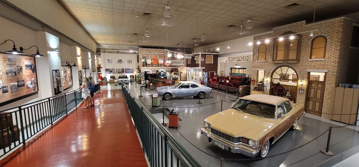 The car gallery at the Kenosha History Center.