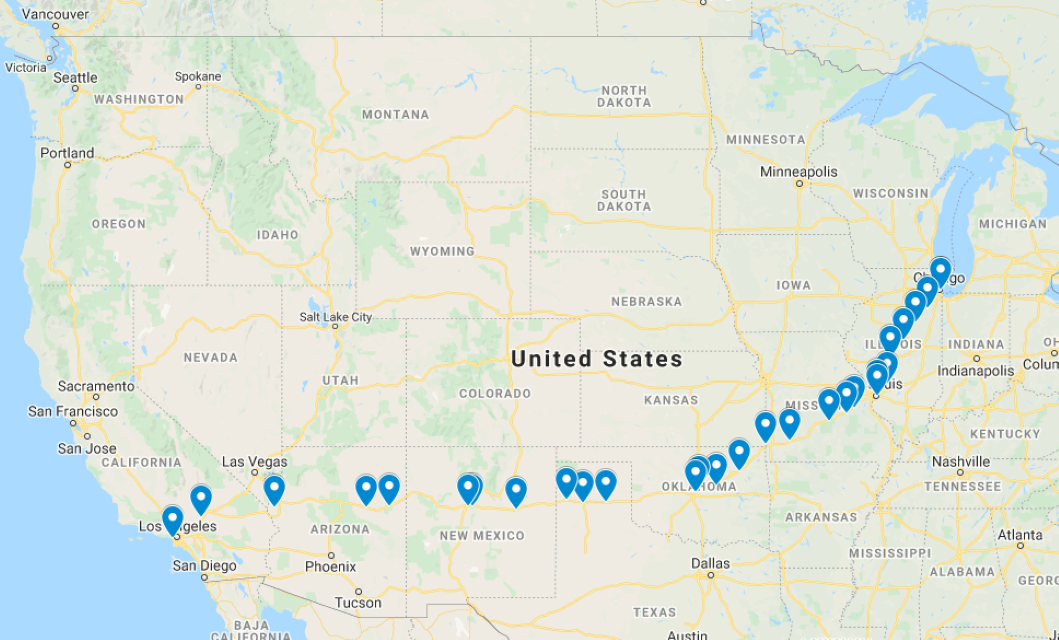 Route 66 Arizona Attractions Map Must-See Route 66 Attractions By State – Dang Travelers