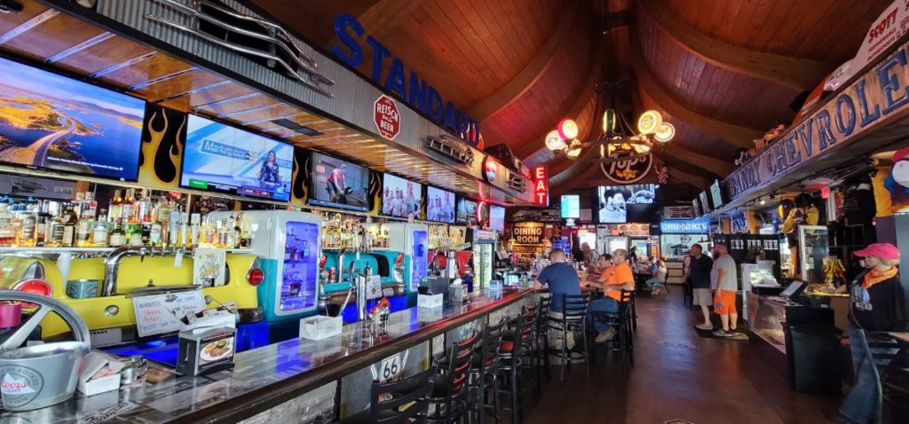 The inside bar at Route 66 Motorheads Bar in Springfield.