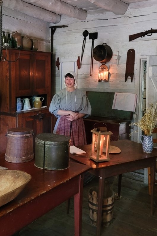 Inside Rutledge Tavern at Lincoln's New Salem.