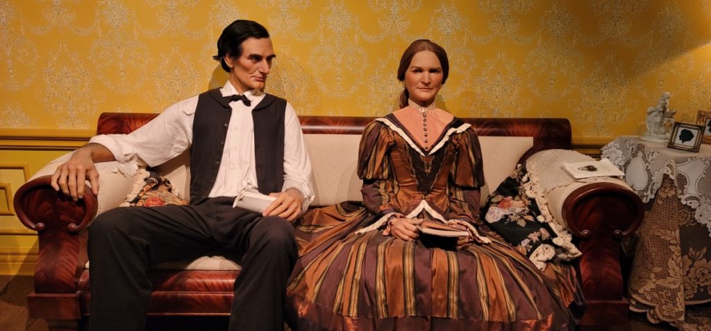 Abraham and Mary Todd Lincoln getting to know each other.