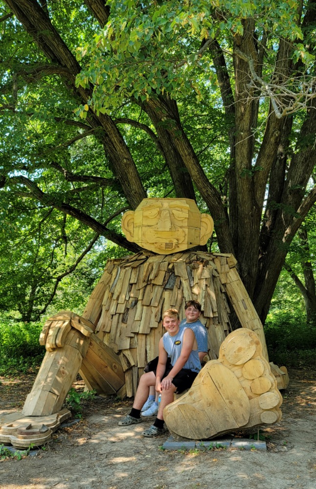 If you're searching for weird things to do in Springfield, IL check out the larger than life troll built by the Springfield Art Association High School Art Camp at Lincoln Memorial Garden.