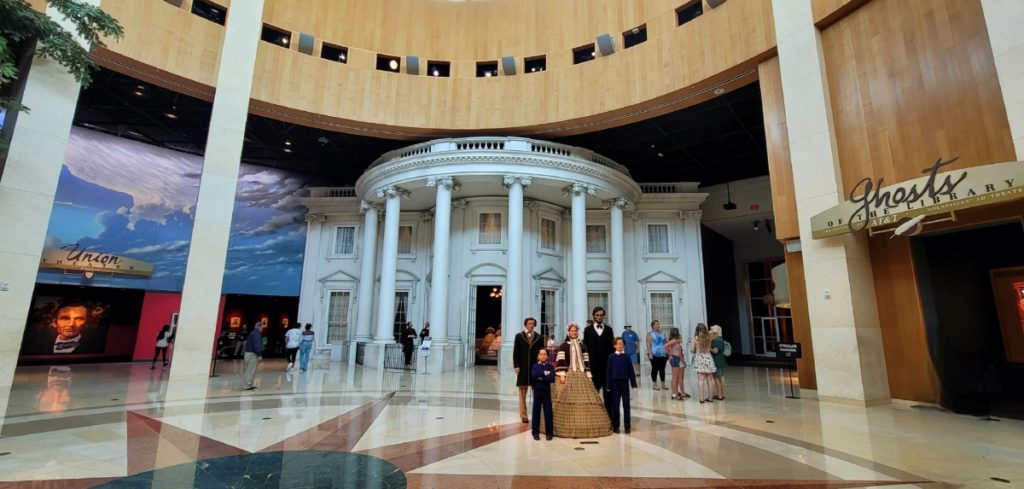 The Abraham Lincoln Presidential Library and Museum atrium.