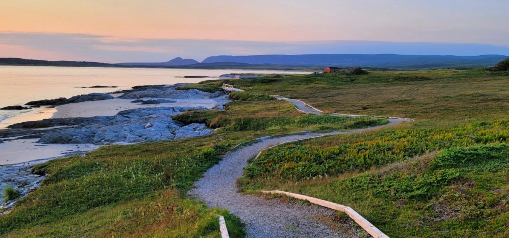 The Grand Bay West Walking Trail is a perfect stroll at sunset.