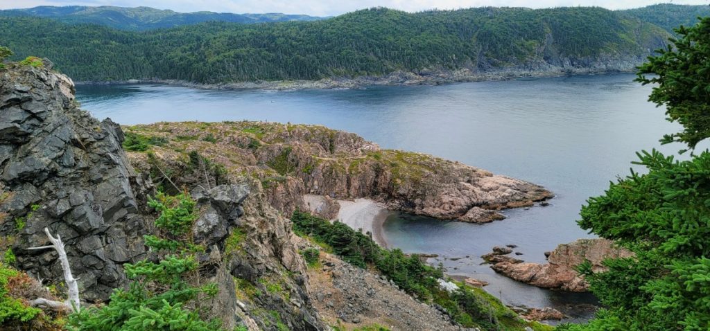 The viewpoint from Foster's Bawn Lookout in La Scie, Newfoundland.