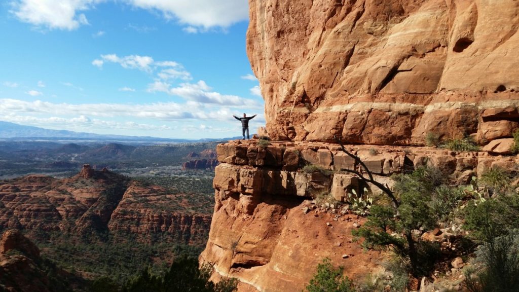 View at the top of the Cathedral Rock hike in Sedona.