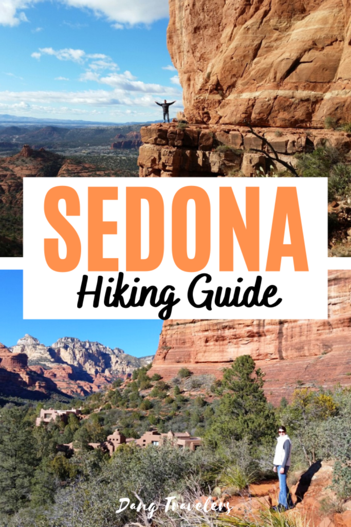 An Arizona Pinterest pin of the Boynton Canyon hiking trails that states, "Sedona Hiking Guide."