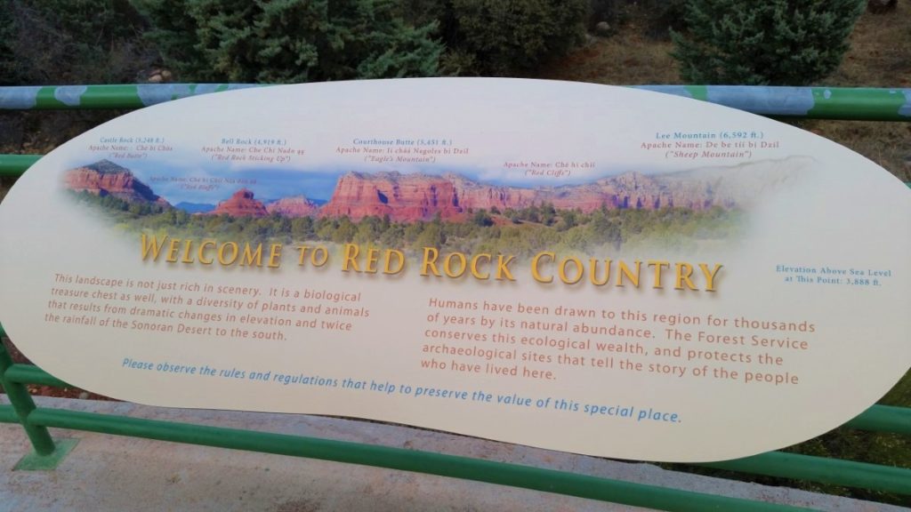 Welcome to Red Rock Country sign.