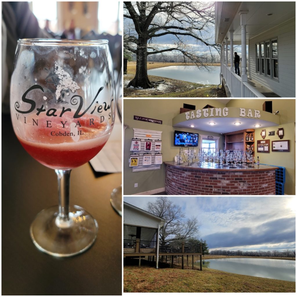 StarView Vineyards on the southern Illinois wine trail is known for its beautiful outdoor setting on a lake.