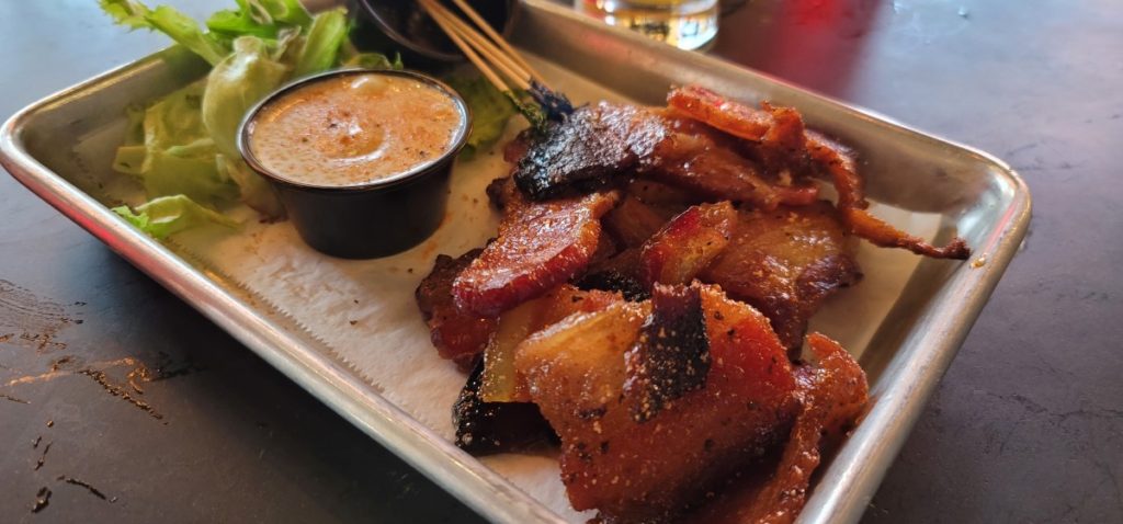 Bacon crack appetizer at Nortons Brewing Company, one of the fun places to eat in Wichita, KS.