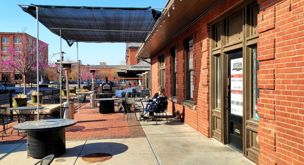 The outside patio at The Kitchen, one of the best restaurants in Wichita.