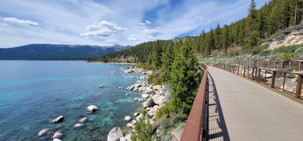 The Tahoe East Shore Trail is one of the best hikes in Tahoe to see the lake.