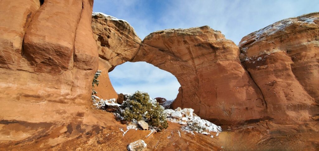 The Broken Arch is one of the many hiking trails in Arches National Park that you should not miss.