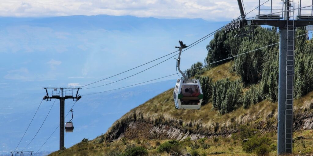 The Pichincha Volcano Cable Car in Quito.