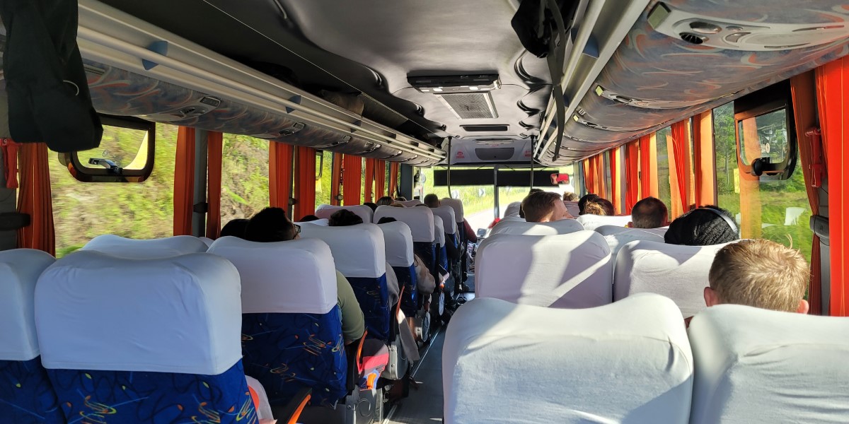 The private overnight bus from Quito to Amazon rainforest.