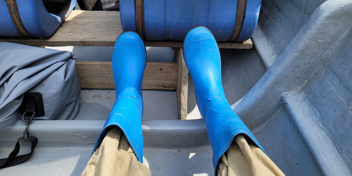 Waterproof boots on the Cuyabeno Jungle Tour.