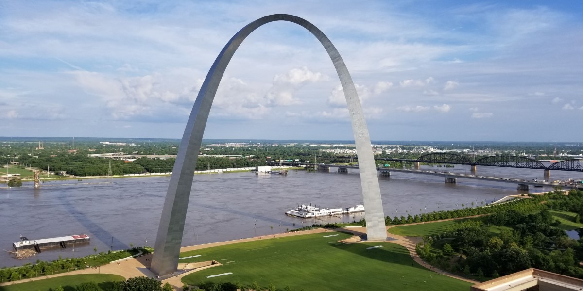 The Gateway Arch in St. Louis, Missouri