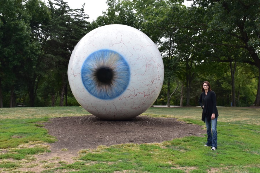 The Giant Eye sculpture at Laumeier Park