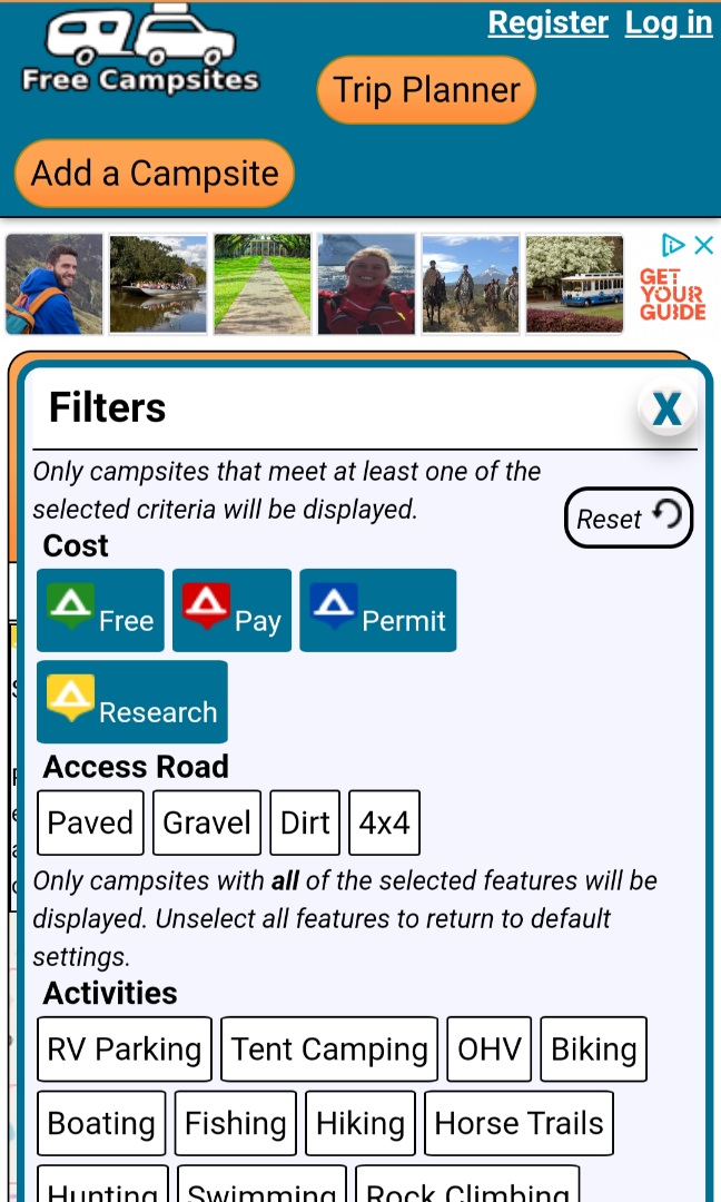 The best free tent camping app is Free Campsites.