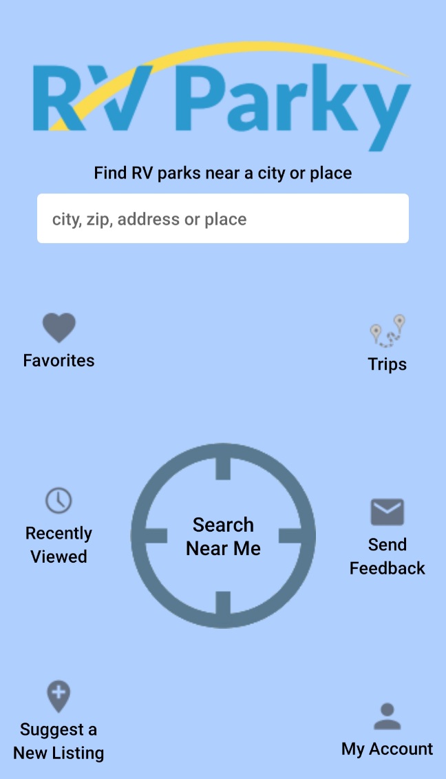 The best free RV camping app is RV Parky